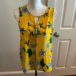 C&E tunic shirt, yellow flower print